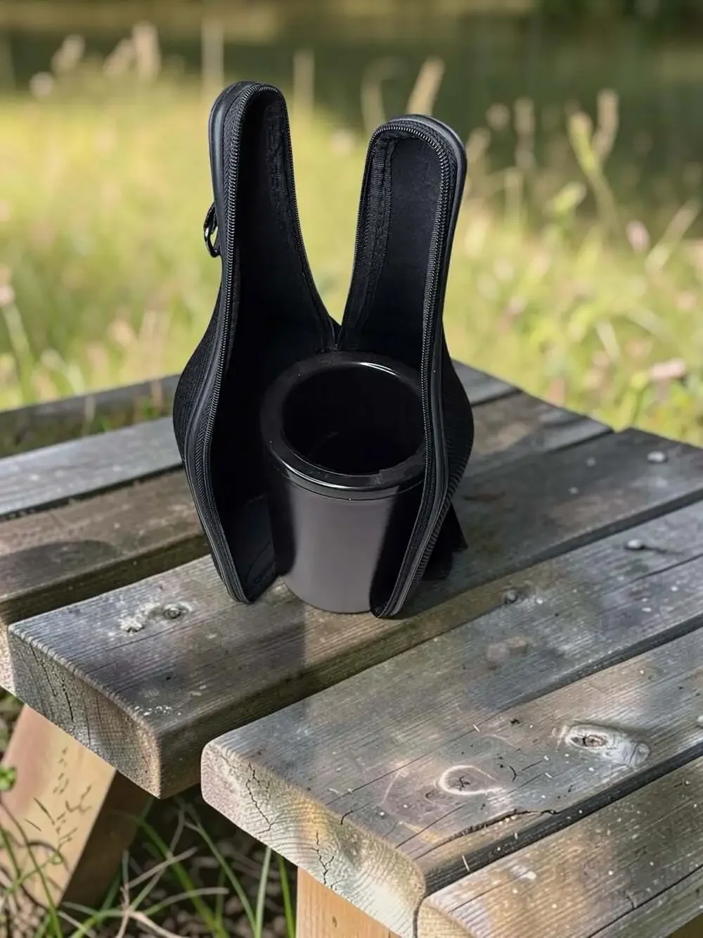 CaddyO Insulated Wine Bottle Carrier Tote with Shoulder Strap and Corkscrew